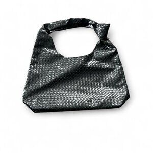 Black woven hobo pleather shoulder bag #luxurybag   Faux leather